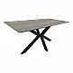 Τραπέζι Bethan pakoworld sonoma με γκρι mdf και μαύρο μέταλλο 180x90x75εκ