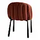 Καρέκλα Denna pakoworld ύφασμα terracotta-μαύρα μεταλλικά πόδια 52x60x85εκ | 2 τμχ