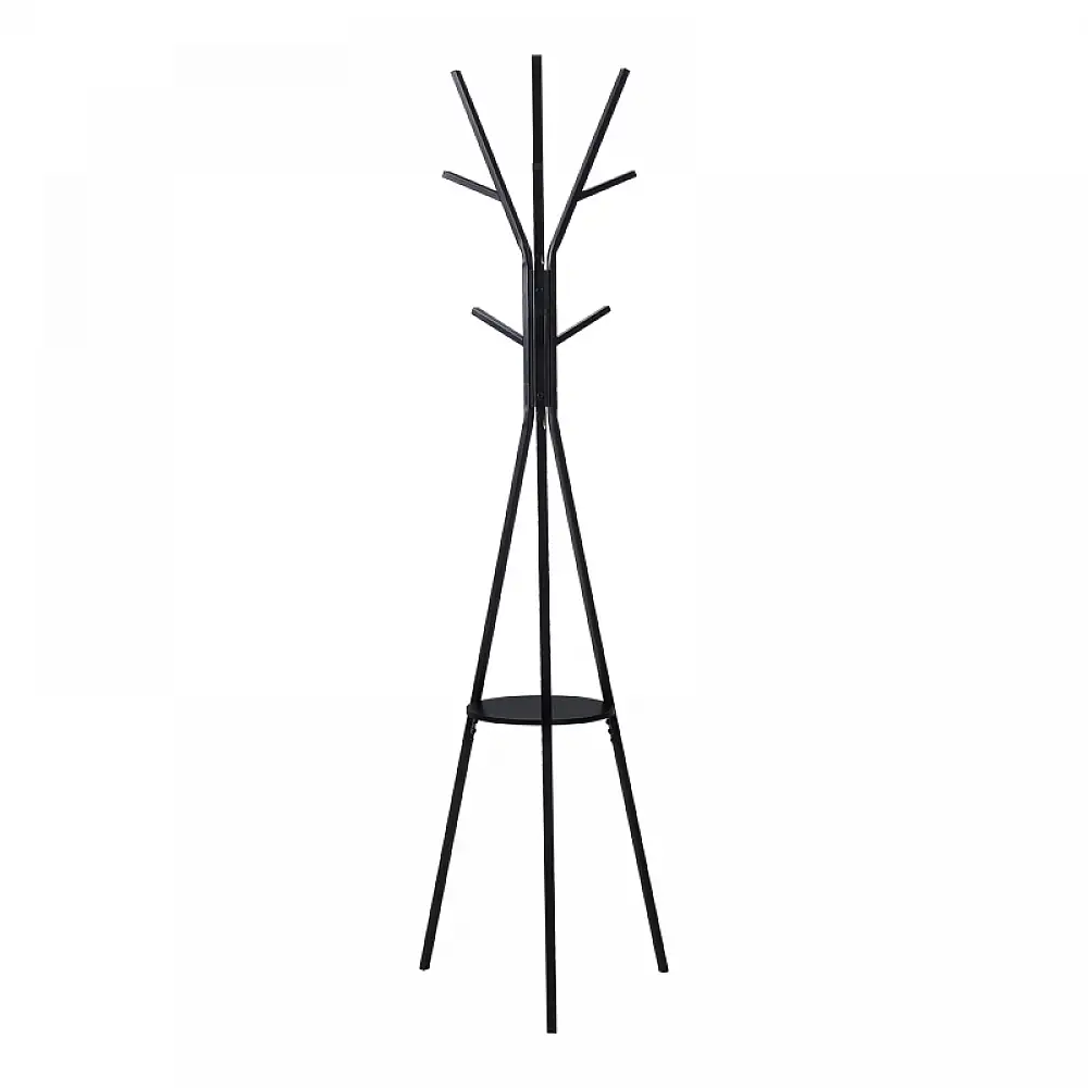 Καλόγερος Denner pakoworld μέταλλο σε μαύρη απόχρωση 48.5x48.5x180εκ