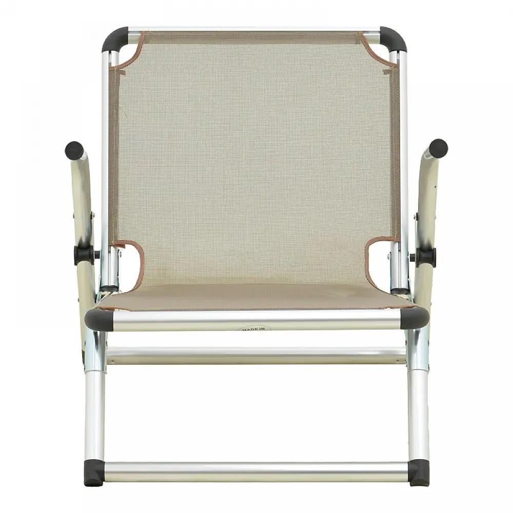 Καρεκλάκι παραλίας Plazo pakoworld αλουμίνιο-textilene σε μπεζ απόχρωση 55x70x59εκ