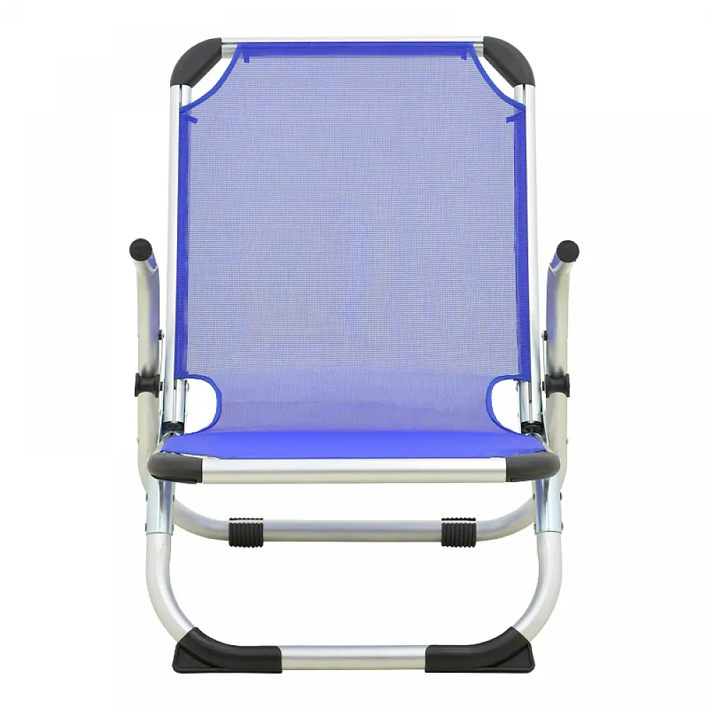 Καρεκλάκι παραλίας Playa pakoworld βαρέως τύπου με ψηλή πλάτη αλουμίνιο-textilene σε μπλε απόχρωση 54x72x63εκ
