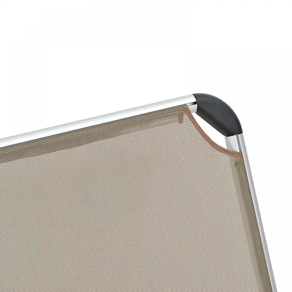 Καρεκλάκι παραλίας Playa pakoworld βαρέως τύπου με ψηλή πλάτη αλουμίνιο-textilene σε μπεζ απόχρωση 54x72x63εκ