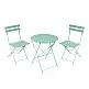 Τραπεζαρία Bistro pakoworld σετ 3τεμ μεταλλική αναδιπλούμενη σε μέντα απόχρωση Φ60x71εκ