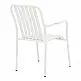 Πολυθρόνα Vista pakoworld στοιβαζόμενη αλουμίνιο σε λευκή απόχρωση 62x60x84εκ