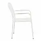 Πολυθρόνα Vista pakoworld στοιβαζόμενη αλουμίνιο σε λευκή απόχρωση 62x60x84εκ
