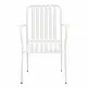 Πολυθρόνα Vista pakoworld στοιβαζόμενη αλουμίνιο σε λευκή απόχρωση 62x60x84εκ