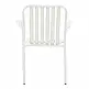 Πολυθρόνα Vista pakoworld στοιβαζόμενη αλουμίνιο σε λευκή απόχρωση 62x60x84εκ