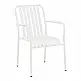 Πολυθρόνα Vista pakoworld στοιβαζόμενη αλουμίνιο σε λευκή απόχρωση 62x60x84εκ
