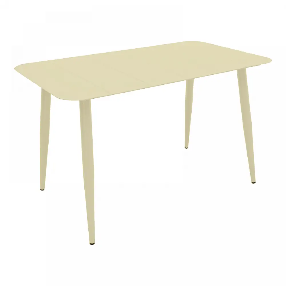 Τραπέζι Vista pakoworld σαμπανί αλουμίνιο 150x80x72εκ