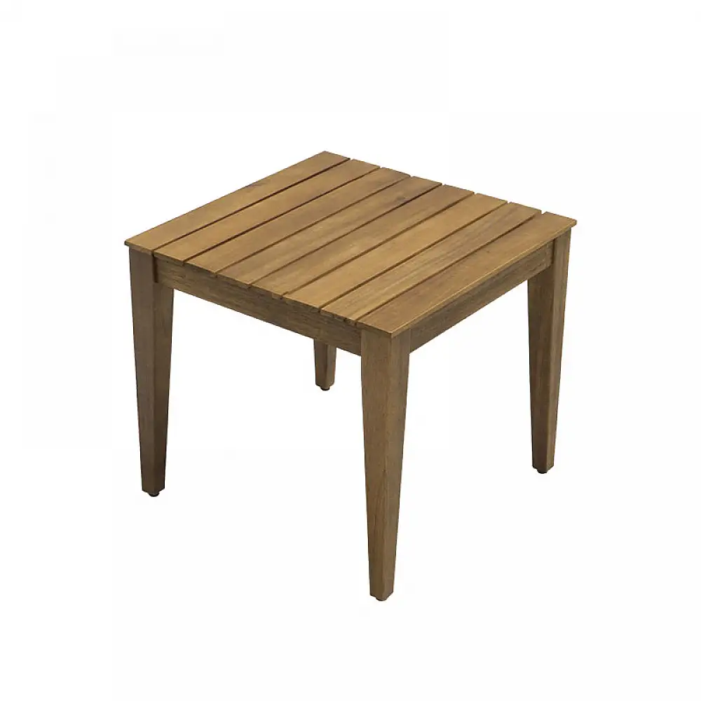 Τραπέζι Napole pakoworld μασίφ ξύλο ακακίας σε φυσική απόχρωση 50x50x45εκ