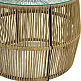 Τραπέζι Adela pakoworld pe wicker-γυαλί σε φυσική απόχρωση Φ47x38εκ