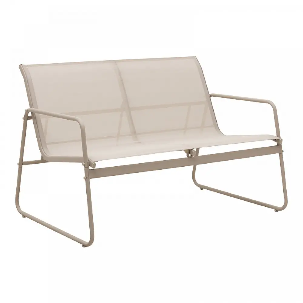 Σαλόνι εξωτερικού χώρου Veranda textilene-μέταλλο σε cappuccino απόχρωση