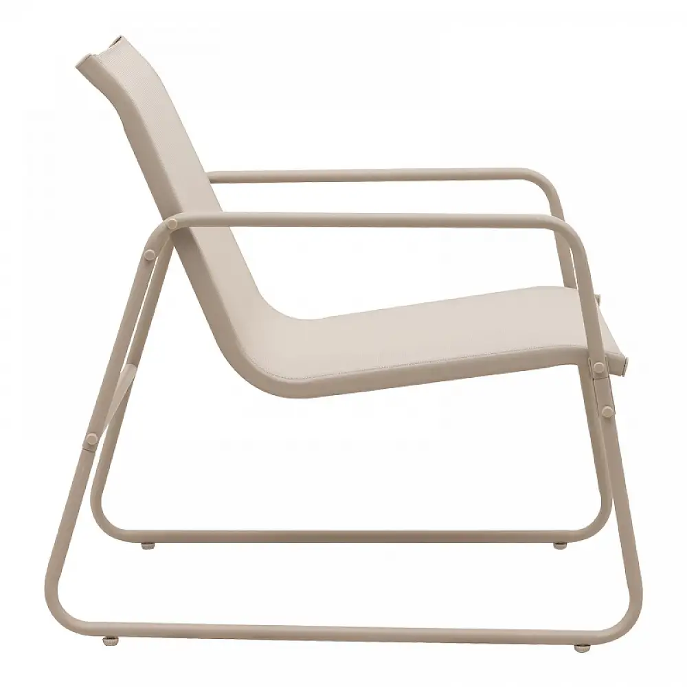 Σαλόνι εξωτερικού χώρου Veranda textilene-μέταλλο σε cappuccino απόχρωση