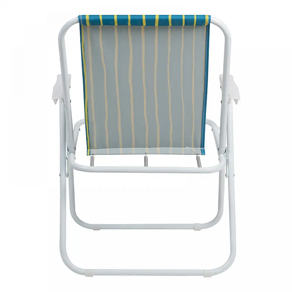 Καρεκλάκι παραλίας-camping Jette pakoworld πράσινο με κίτρινο ύφασμα-λευκό μέταλλο 53x56x73εκ