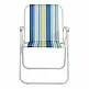 Καρεκλάκι παραλίας-camping Jette pakoworld μπλε ριγέ-λευκό μέταλλο 53x56x73εκ