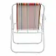 Καρεκλάκι παραλίας-camping Jette pakoworld ροζ ριγέ-λευκό μέταλλο 53x56x73εκ