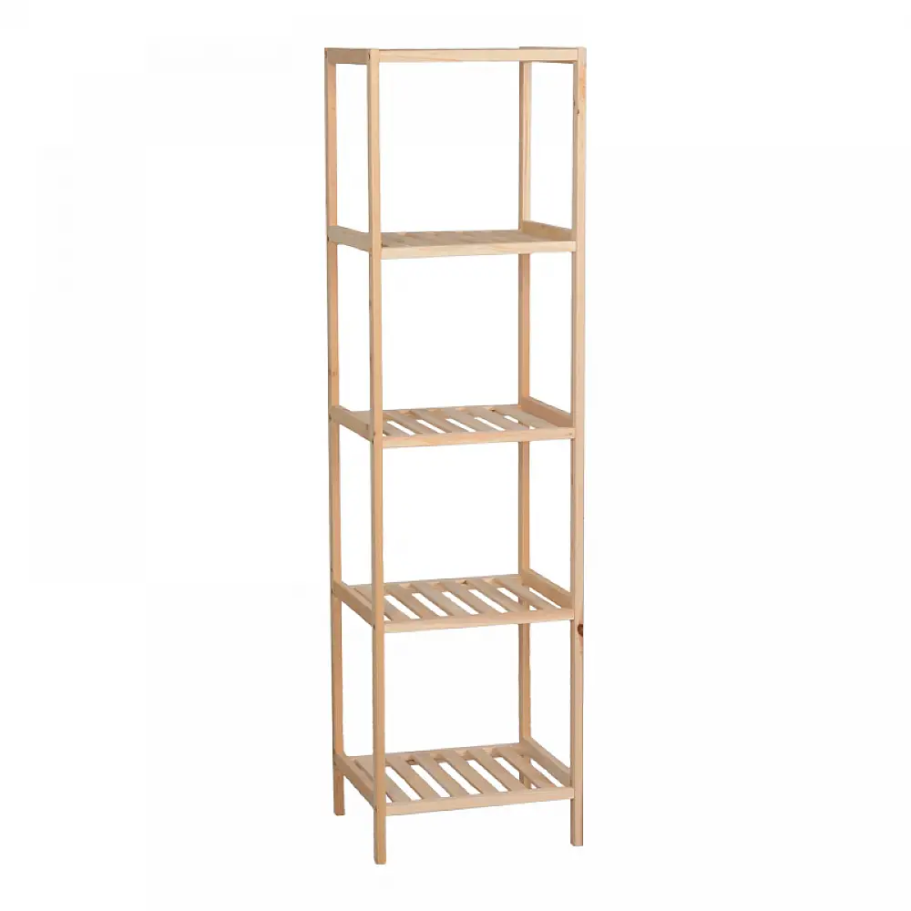 Ραφιέρα δαπέδου Zendia pakoworld ξύλο ελάτου σε φυσική απόχρωση 35x30x130εκ