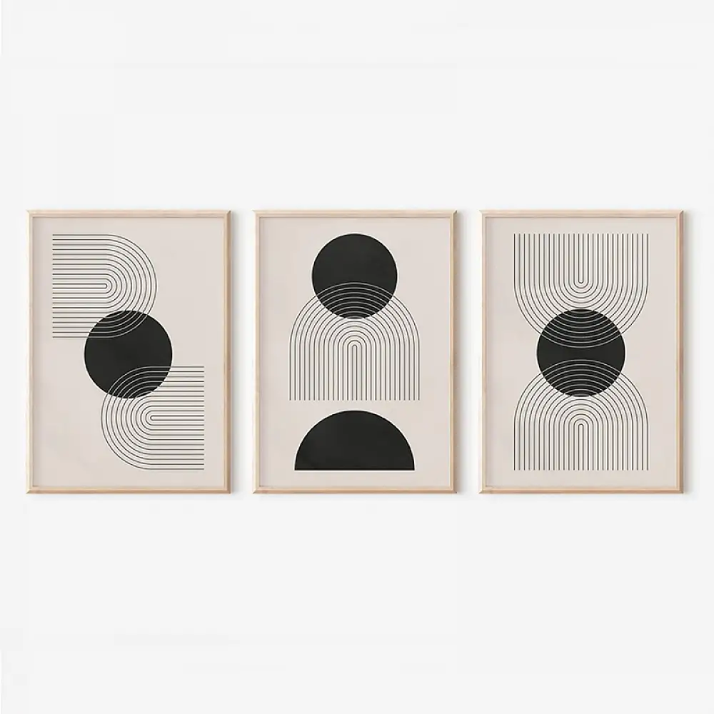 Πίνακας Blomel pakoworld τρίπτυχος με ψηφιακή εκτύπωση και πλαίσιο 33x1.5x48εκ