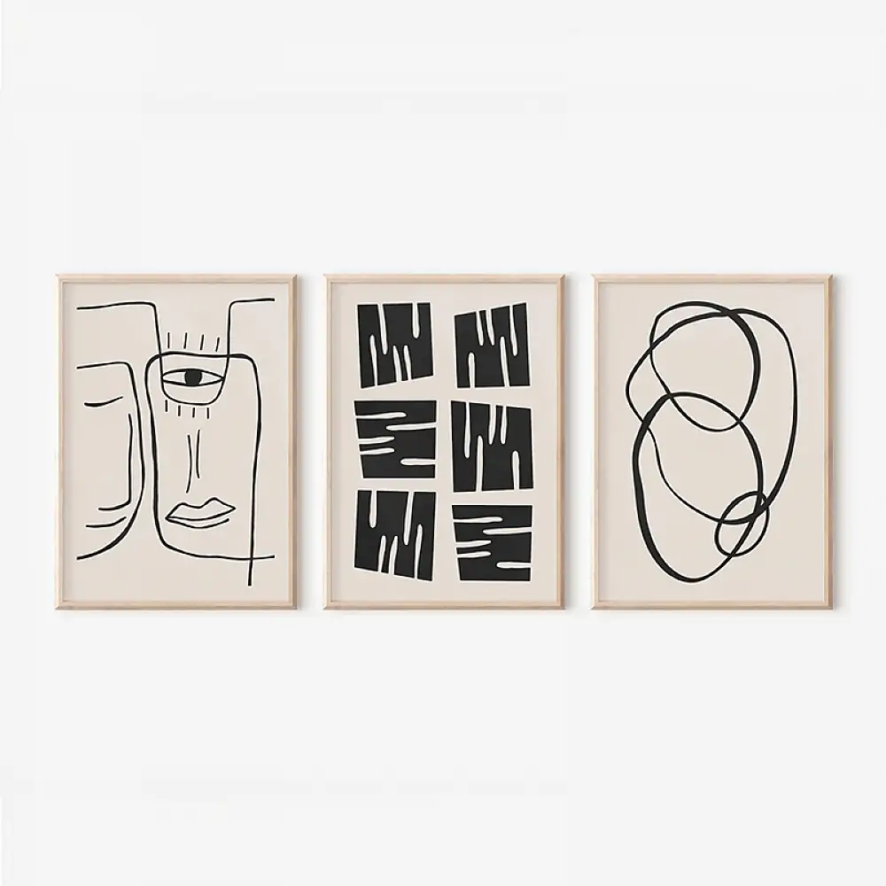 Πίνακας Lumora pakoworld τρίπτυχος με ψηφιακή εκτύπωση και πλαίσιο 33x1.5x48εκ