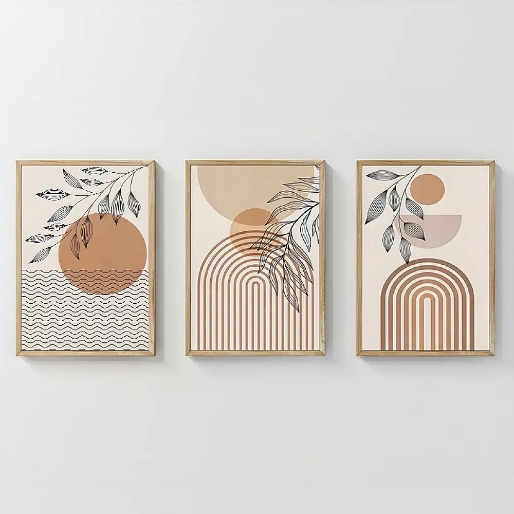 Πίνακας Zephra pakoworld τρίπτυχος με ψηφιακή εκτύπωση και πλαίσιο 33x1.5x48εκ