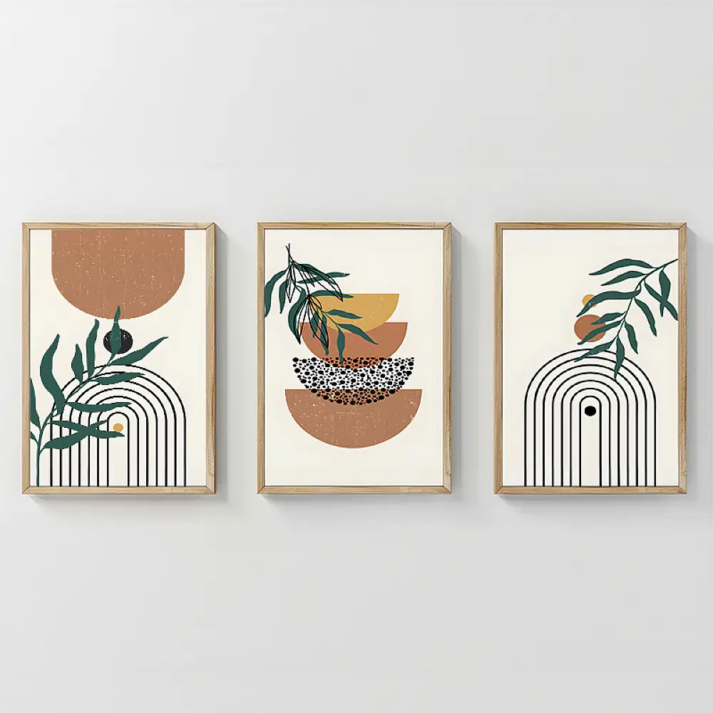 Πίνακας Mylen pakoworld τρίπτυχος με ψηφιακή εκτύπωση και πλαίσιο 33x1.5x48εκ