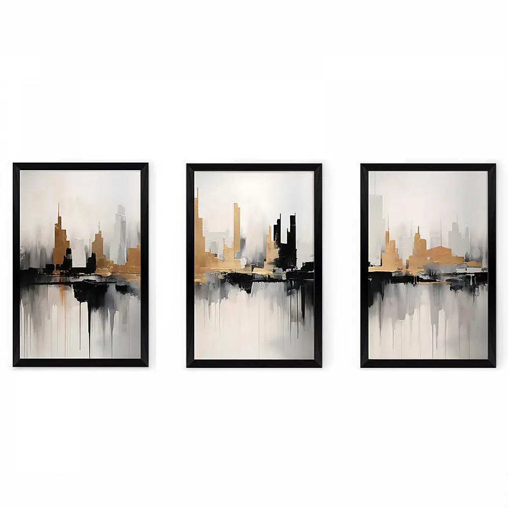 Πίνακας Fortasia pakoworld τρίπτυχος με ψηφιακή εκτύπωση και πλαίσιο 33x0.3x48εκ