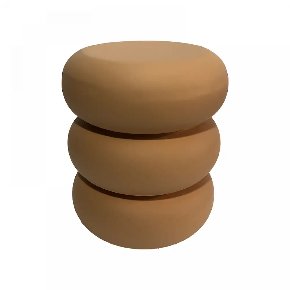 Βοηθητικό τραπέζι Zoubi pakoworld MGO  terracotta Φ35x43εκ