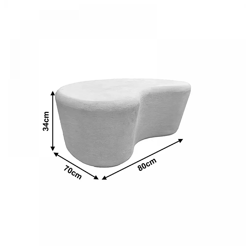 Τραπέζι σαλονιού Fedris pakoworld mdf λευκό 80x70x34εκ