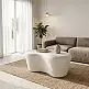 Τραπέζι σαλονιού Fedris pakoworld mdf λευκό 80x70x34εκ