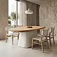 Τραπέζι Fessen pakoworld ξύλο ελάτου-mdf oak-λευκό 180x90x78εκ