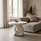 Βοηθητικό τραπέζι Zinol pakoworld mdf-polyresin λευκό Φ58x41εκ