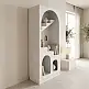 Βιβλιοθήκη-ραφιέρα Boolten pakoworld mdf λευκό 80x38x190εκ