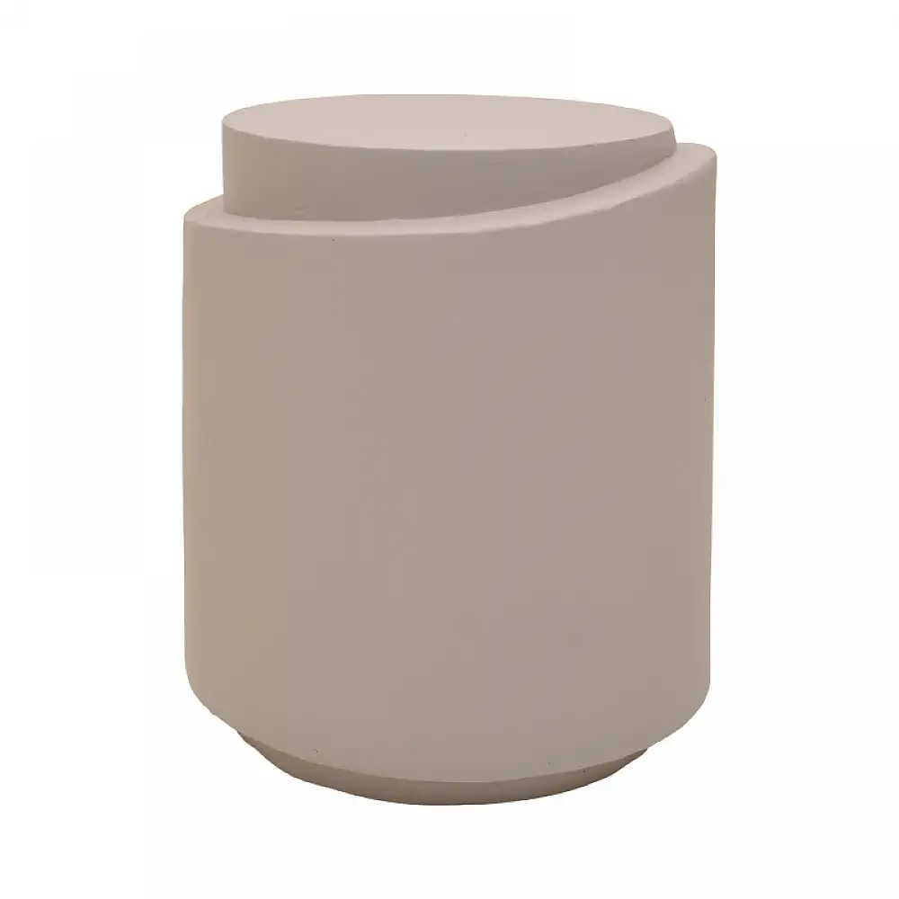 Βοηθητικό τραπέζι Fortox pakoworld MGO cappuccino Φ40x49.5εκ