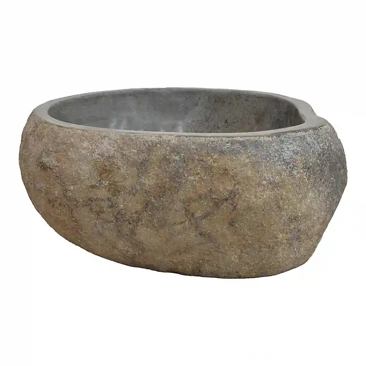 Επικαθήμενος νιπτήρας Lavello pakoworld γκρι πέτρινος Φ30x25εκ
