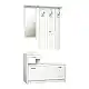 Έπιπλο εισόδου Jentia pakoworld με καθρέπτη λευκό MDF 100x24x186εκ