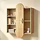 Ραφιέρα τοίχου Jonna pakoworld sonoma MDF 60x10x80εκ