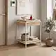 Κονσόλα Odar pakoworld με αποθηκευτικό χώρο sonoma MDF με λευκό μέταλλο 63x63x80εκ