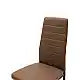 Καρέκλα Parker pakoworld cappuccino PU με μεταλλικό μαύρο πόδι 41x48x96εκ | 4 τμχ