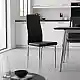 Καρέκλα Parker pakoworld μαύρο PU με πόδι χρωμίου 41x48x96εκ | 4 τμχ