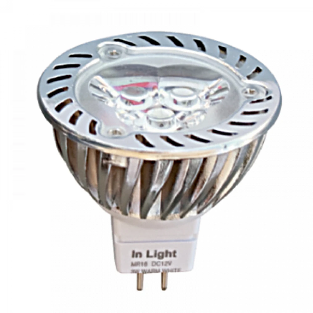 InLight MR16 3X1watt Dimmable 6500Κ Ψυχρό Λευκό (7.16.03.03.3DIM)