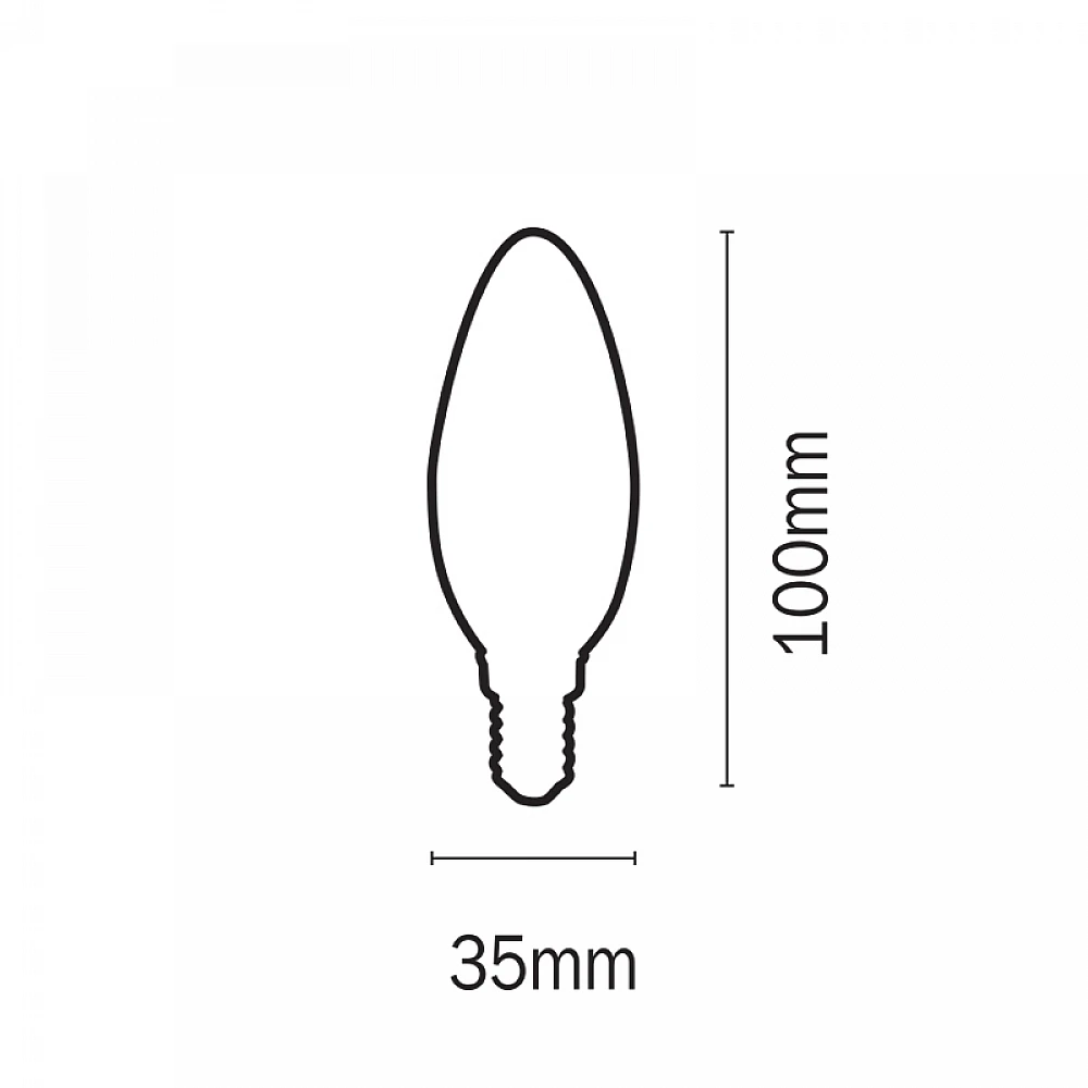 InLight E14 LED Filament C35 5watt Dimmable (7.14.05.16.1)