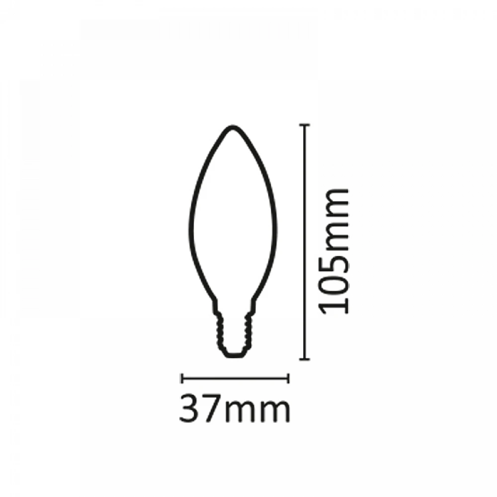 InLight E14 LED C37 8watt 6500Κ Ψυχρό Λευκό (7.14.08.13.3)