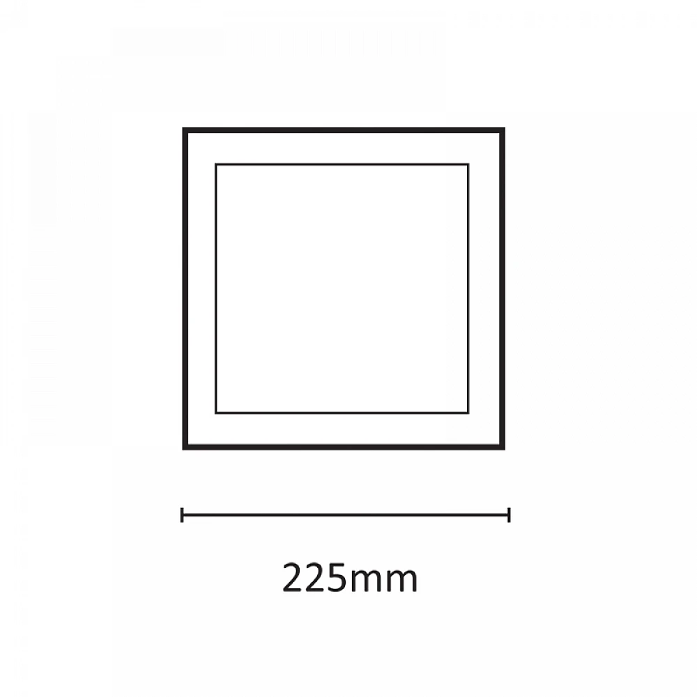 InLight LED Slim Panel 20watt Τετράγωνο 6500Κ Ψυχρό Λευκό D:22,5cm (2.20.01.3)