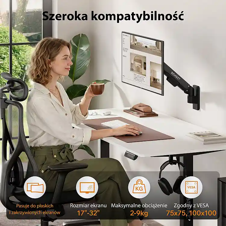 SENSE7 Uchwyt ścienny na monitor 17''-32'' HANG Light WALL