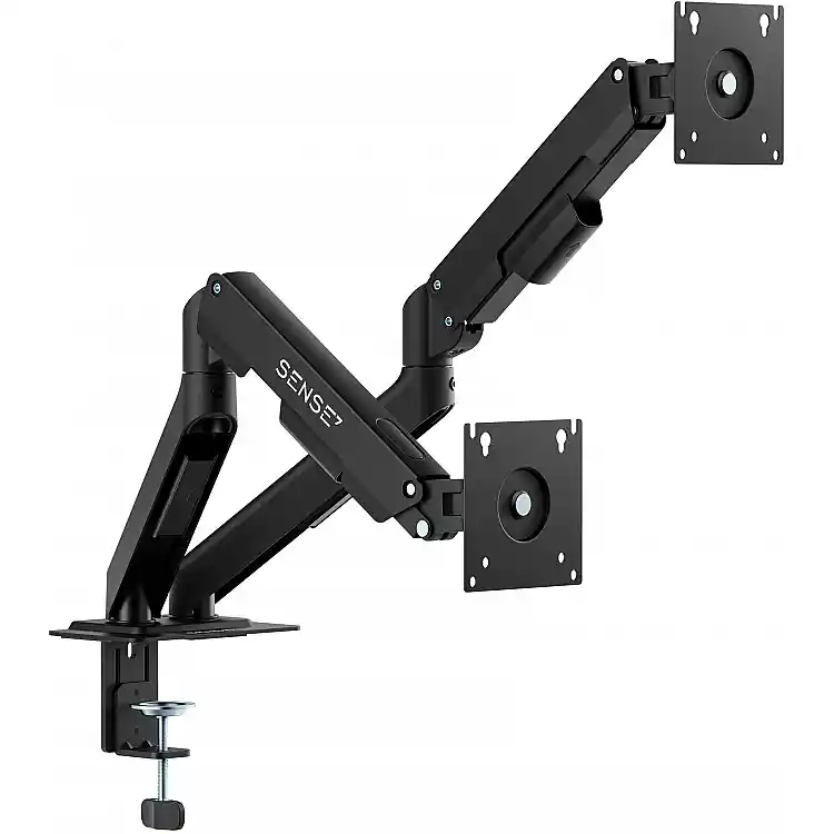 SENSE7 Uchwyt biurkowy na 2 monitory 17''-32'' HANG DOUBLE Light
