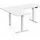 Biurko SENSE7 Nojo Light Corner Białe 160 cm x 140 cm White