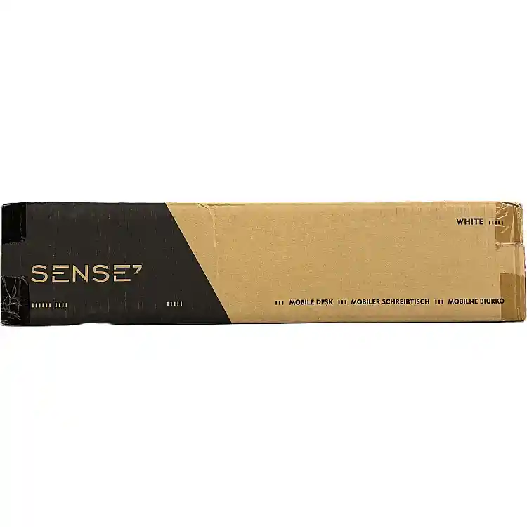 SENSE7 Κινητό Γραφείο 70x52 cm, Λευκό με Μαύρες Λεπτομέρειες