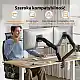 SENSE7 Uchwyt biurkowy na 2 monitory 17''-32'' HANG DOUBLE Light