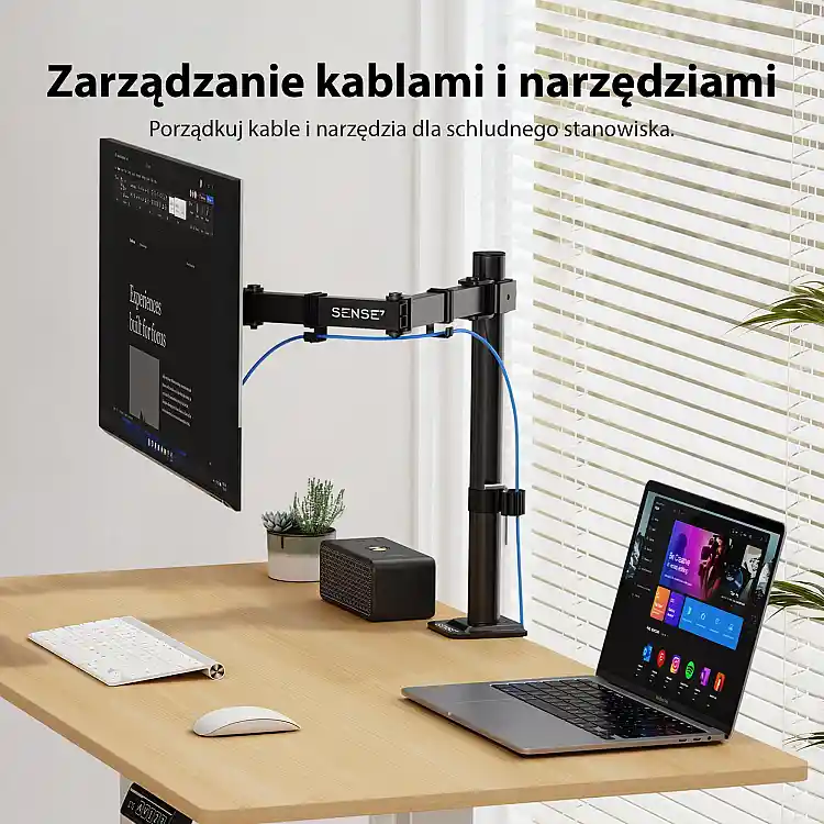 SENSE7 Uchwyt biurkowy na monitor 17''-32'' FLOAT Light ARM