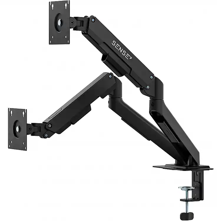 SENSE7 Uchwyt biurkowy na 2 monitory 17''-32'' HANG DOUBLE Light
